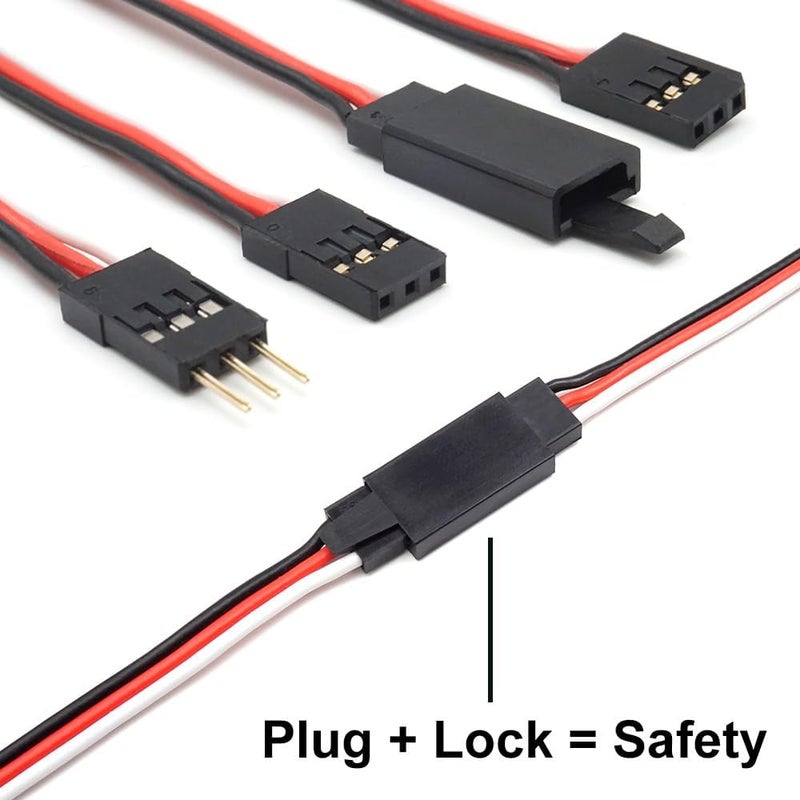 elechawk 30 Sets Servo Connector Male Female Plug Crimp Pin Cable Kit Compatible with Futaba JR Hitec Spektrum RC Connectors (Without Crimping Tool) - Image 3
